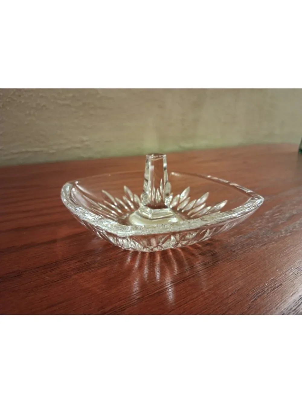 Ring Dish Holder By Vera Wang for Wedgwood Duchesse Square Crystal Vintage